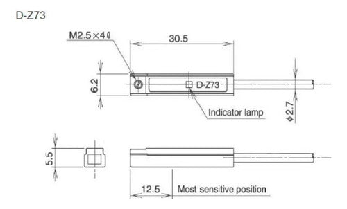 D-z73 Sensor Magnético Pneumático 5/240v Dc/ac 2 Fios Smc 3