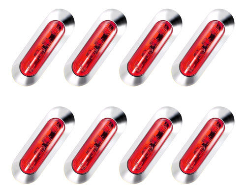 Mixparts Kit X8 LED Courtesy Lights Boat Red 12-24V 0