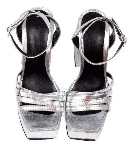 AQ Shoes Metallic High Heeled Platform Party Sandals for Women 7