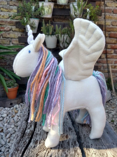 Artesanal Bambolina Del Mio Cuore Unicornio Waldorf Artesanal De Paño Naval (El De Tapado) 2