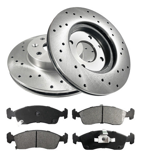 Gr Frenos Racing Brake Disc and Pads for Prisma 1.4 240mm 1