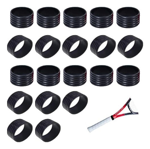 Wzttdm Silicone Grip Rings for Tennis Rackets - Pack of 20 0