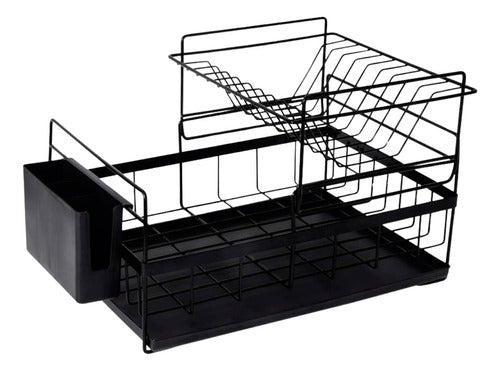 Escurridor De Platos Modular De 2 Niveles En Acero Lumax 0