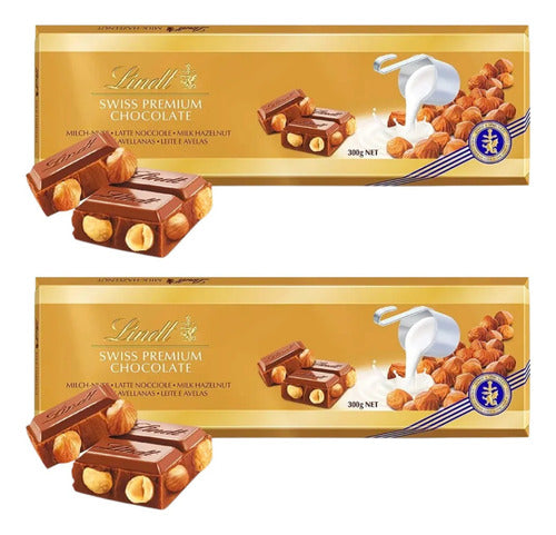 Lindt Chocolate Gold with Hazelnuts Bar 300g x2 0