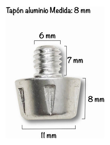 Aluminum Soccer Rugby Thick Thread Studs x 8 1