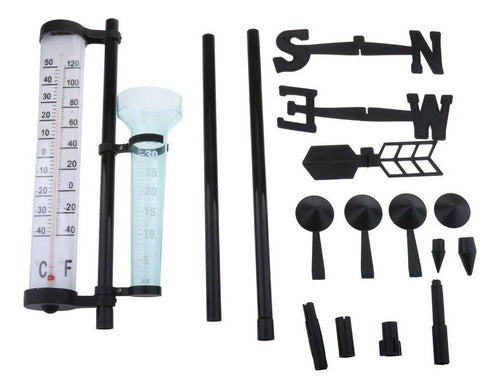 . Kit De Estação Climática Pluviômetro Termômetros 3