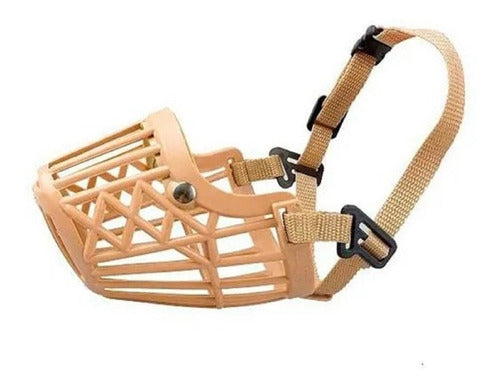 Oasis Large Adjustable Basket Muzzle for Dogs - Suela Color - L - XL - XXL 1