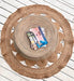 Round Handwoven Jute Rug with Circles 150cm 3