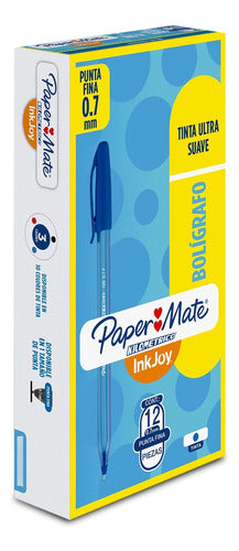 Paper Mate 0.7mm Kilometrico Inkjoy Ballpoint Pen - Pack of 12 0