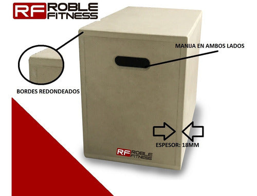 Roble Fitness Reinforced Jump Box 30x40x50 cm 3