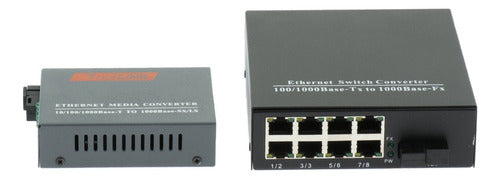 Transceptor De Fibra Óptica De Modo Único De Mídia Ethernet 0