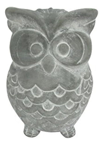 HomeView Design 8.3" H Grey Owl Stand w/ Cement Statue 0