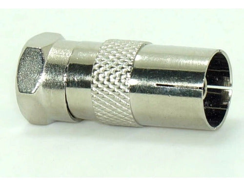 Generic F Male Fine Threaded to Thick Female Adapter Connector 2