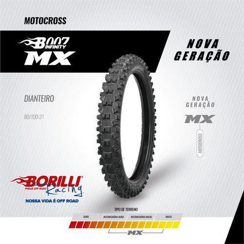 Cubierta Delantera Borilli Motocross 80/100-21 Mx 1