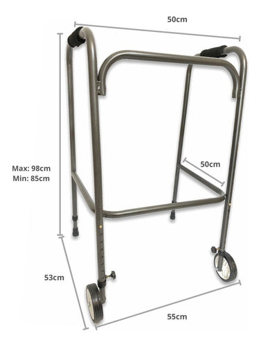 B. Romano Adjustable Height Orthopedic Walker with Fixed Base and Wheels 1