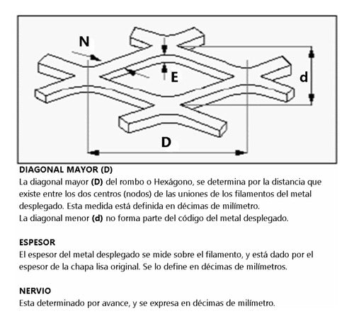 Metal Desplegado Pesado 900x30x30 Plancha 1,50 X 3m 1