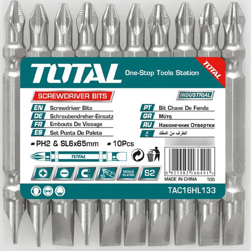 Total Double Screwdriver Bit Set 10 Pieces TAc16hl133 2