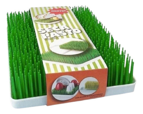 Grass Design Dish Drying Rack Tray 24 x 24 cm 0