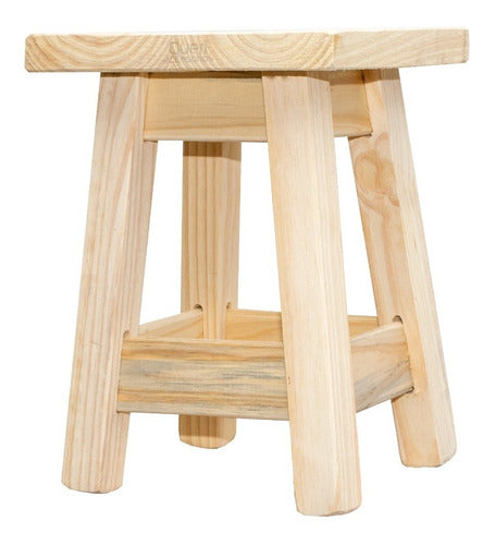 Queri Accesorios 3 High Stool Bench Natural Pine 45cm 6