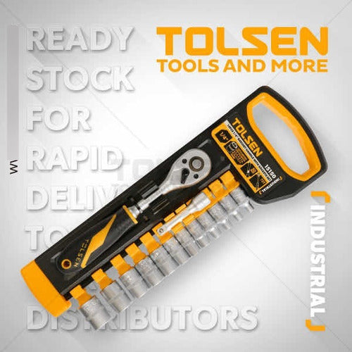 Tolsen 14-Piece 1/4" Drive Socket Wrench Set 15150 1