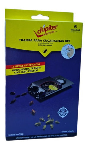 Insecticida Trampa Para Cucarachas Gel X6 Unidades 0