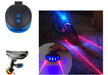 Blue Bike Lights LED + Laser Night Security Limit 6