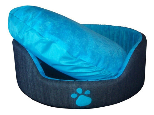 Buenavida para Mascotas Moisés Cuna Cucha Cama Mascota Perro Gato 40cm Jean Color 3