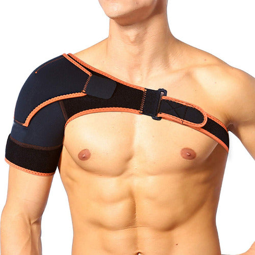 AOLIKES Adjustable Shoulder Support Brace Strap Joint Sport Gym Ven 0