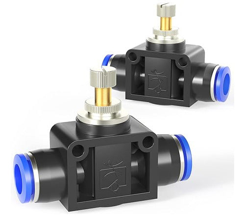 Tailonz Pneumatic Air Flow Control Valve - Straight 6mm Diameter - Pack of 5 0