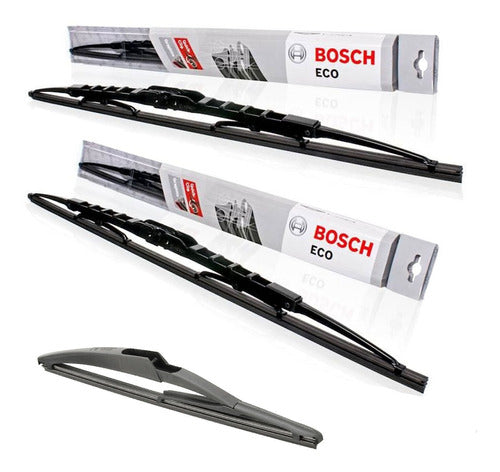 Set of 3 Bosch Windshield Wiper Blades Kit for Ford Ecosport Eco 2003-2011 0