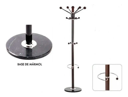 CR Rotating Floor Coat Rack with Reinforced Marble Base - Practical! 3