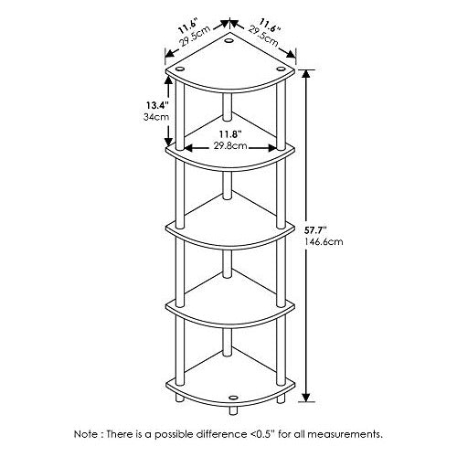 Furinno Multi-Purpose Shelf with Open Shelf Space for Corner 1
