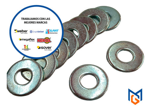 Zinc Plated Flat Washers 3/16 By 1 Kg 6