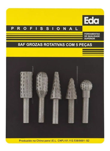 Jogo Kit Com 5 Peças Lima Grosa Rotativa Eda 1