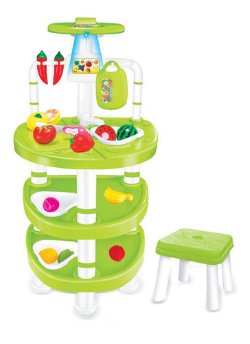 Juego Frutas Y Verduras 3 Pisos Con Banco Ml-1055 Flaber 0