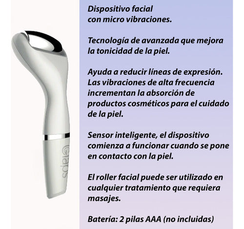 Masajeador Facial Electrico Vibracion Antiarrugas Glaps 1