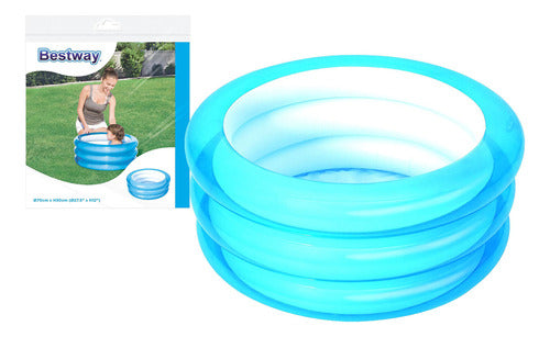 Bestway Inflatable 3 Ring Kids Pool 43 Ltrs 1