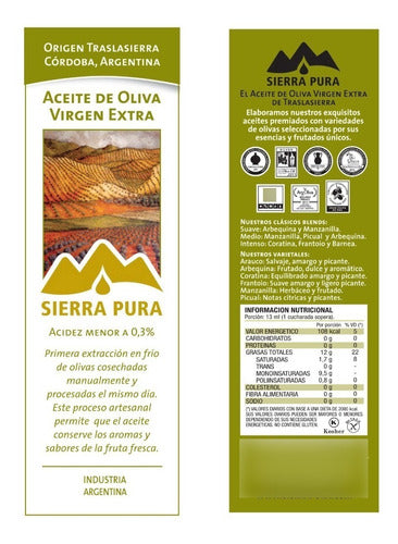 Sierra Pura Extra Virgin Olive Oil - 3 Bottles 500cc 4