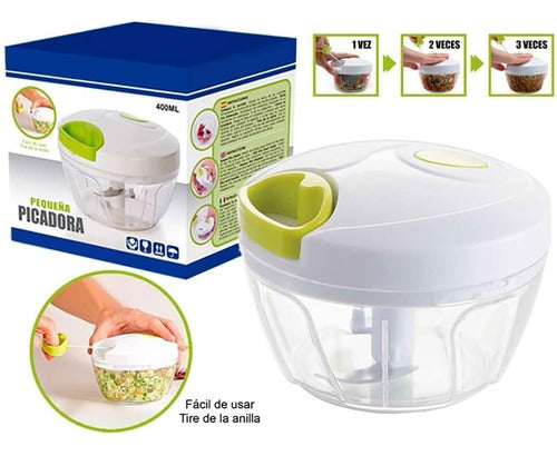 Mini Picadora Multifuncional Para Alimentos Frutas Verduras 3