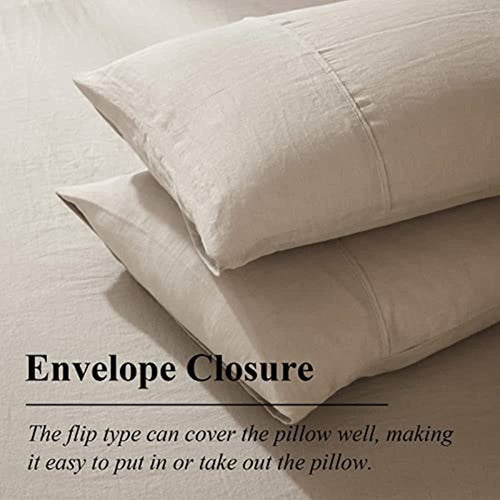 Ivellow 100% French Linen Washed Duvet Cover Set 1