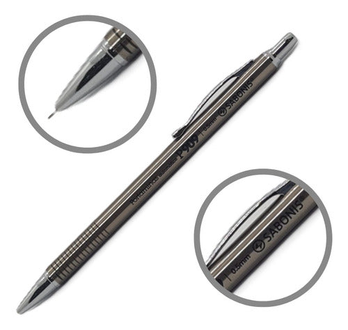 Automatic Pencil P909 Sabonis Retractable 0.5mm Metallic 4