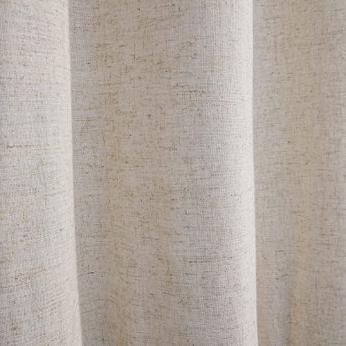 Cortina Ducha Baño Lino Con Volantes Beige 183x183cm 5