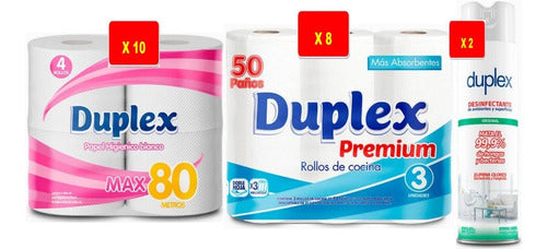 Duplex Paper Hygiene X10 + Kitchen Roll X8 + Disinfectant X2 0