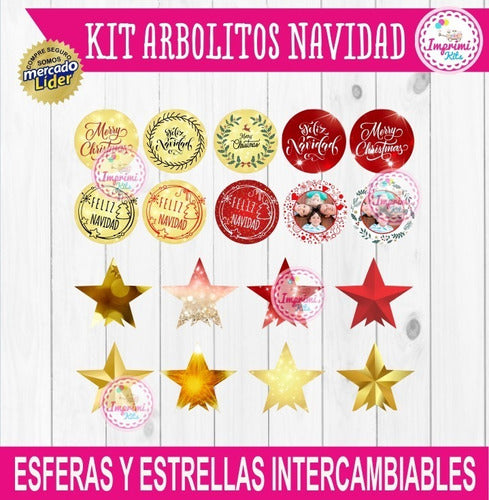 Imprimi Kits Plantillas Para Sublimar Arbolitos De Madera Navidad Mockup 2