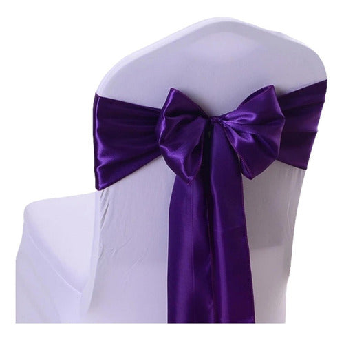 160 Satin Chair Bows Ribbon for Chair Covers 3
