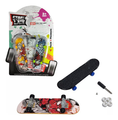 Skate Finger Con Luz X2 Con Herramientas Fidget 0