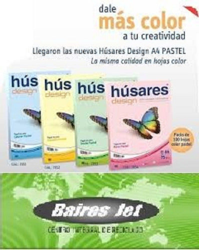 20 Pack of A4 Husares 7855 Design Resma in Pastel Colors 0
