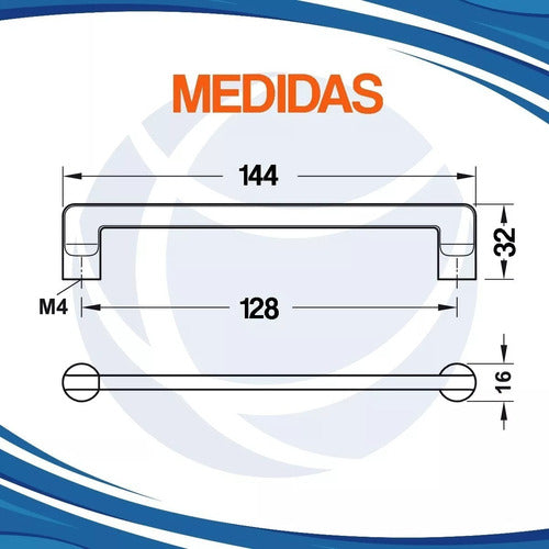 Häfele Manija Tirador Barral Bronce Niquelado 128 Mm Cajón 2