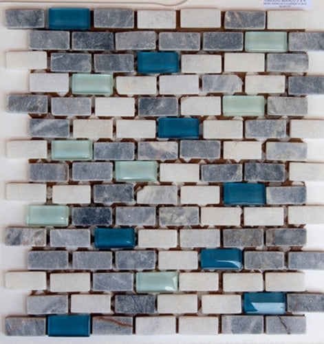 Travertine Wall Grey/White Mosaic Tile 30x30 - Revestylo 1