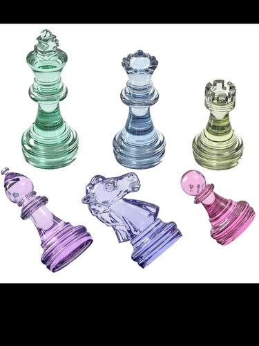 AIUARTESANAS Mold Silicone Set 6 Pieces Chess 3D Individual Resin 3